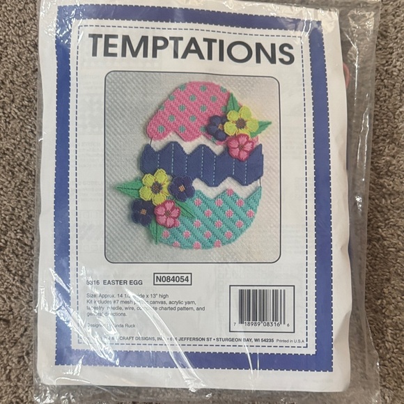 Temptations Other - Temptations Colorful Easter Egg Craft needlepoint Kit